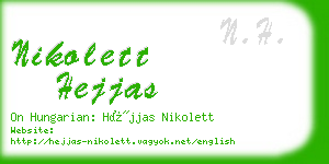 nikolett hejjas business card